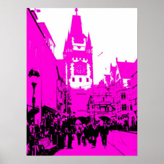 Póster martinstor Freiburg pink