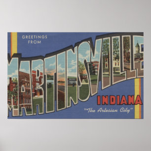 Póster Martinsville, Indiana - grandes cenas da letra