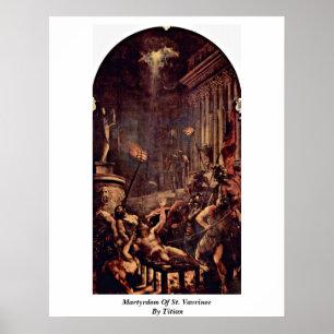 Póster Martírio de St. Vavrinec por Titian