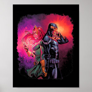 Poster Marvel X-men Ciclope & Jean Grey Variante Valen