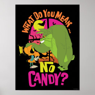 Poster MARVIN MARTIAN™ & INSETOS BUNNY™ "No Candy" (Sem d