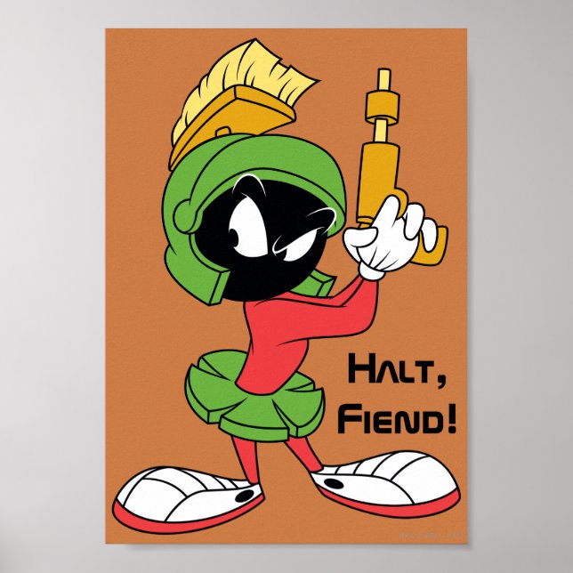Poster MARVIN O MARCIANO™ Pronto Com Laser (Frente)