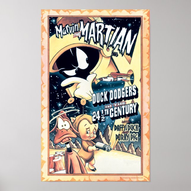Póster MARVIN THE MARTIAN™, DAFFY DUCK™ e Porky Pig (Frente)
