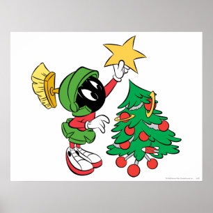 Póster MARVIN THE MARTIAN™ posta estrela na árvore