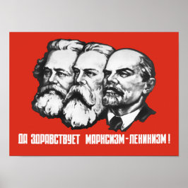 Poster Marx - Engels - Lenin - Propaganda Soviética