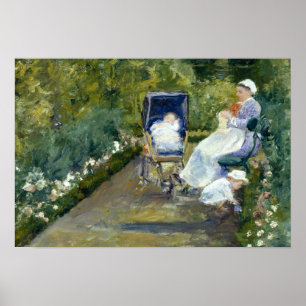 Poster Mary Cassatt - Crianças em um Jardim