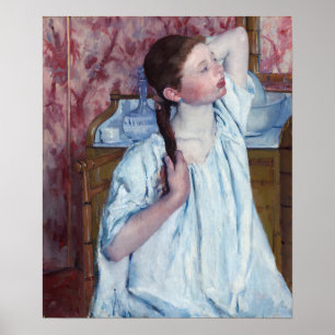 Poster Mary Cassatt - Garota Arrumando seu Cabelo