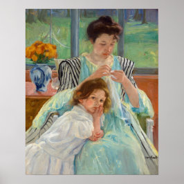 Poster Mary Cassatt - Jovem Mãe Costurando