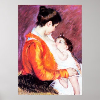 Póster Mary Cassatt - Louise Enfermando Seu Filho