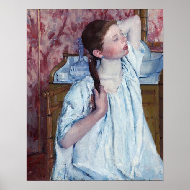 Poster Mary Cassatt - Menina Arrumando o Cabelo (Frente)