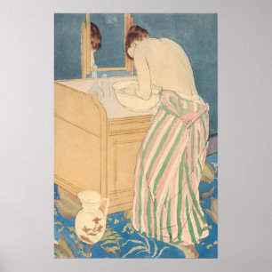 Poster Mary Cassatt - Mulher Banhando-se