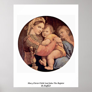 Póster Mary, criança do cristo e John The Baptist por