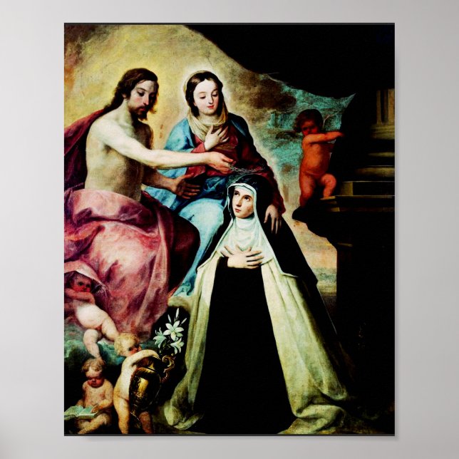 Poster Mary Magdalene de Pazzi por Pedro de Moya (Frente)