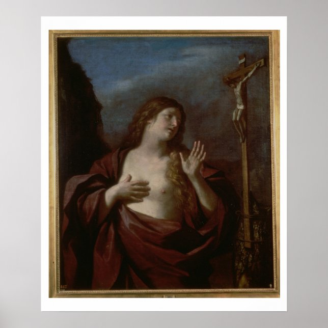 Poster Mary Magdalene em Penitência (óleo na canvas) 2 (Frente)