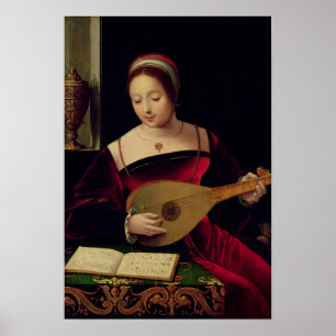 Póster Mary Magdalene Playing the Lute