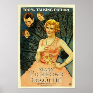 Póster Mary Pickford cartaz cinematográfico 1929 do
