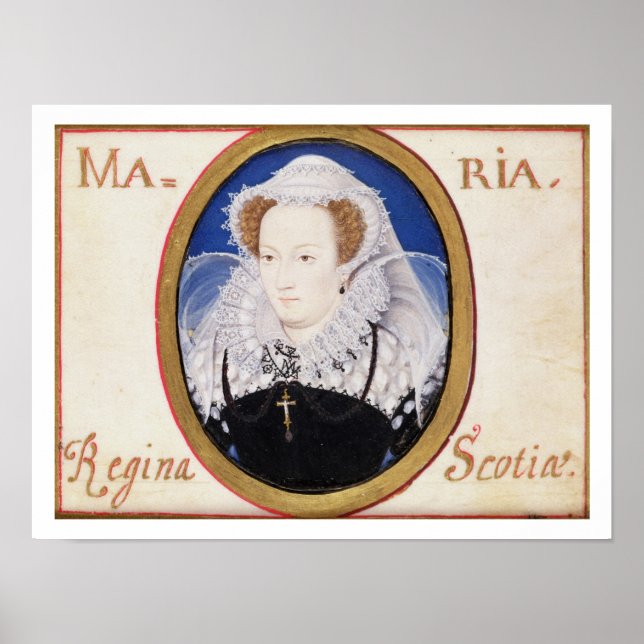 Póster Mary Queen of Scots (1542-87) (guache no velo) (Frente)