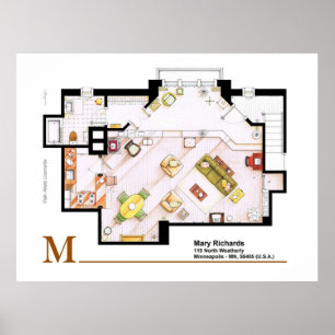 Poster Mary Richards apt do show Mary Tyler Moore