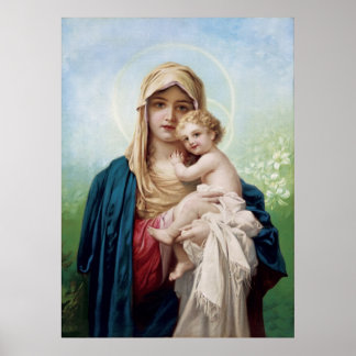 Póster Mary segurando Jesus