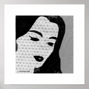 Poster Mary the MODERN (gray) by CR SINCLAIR