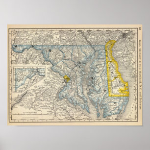 Poster Maryland, C.C., e Delaware