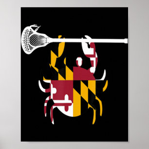 Poster Maryland Crab Lacrosse Boys Stick LAX Sister Broth