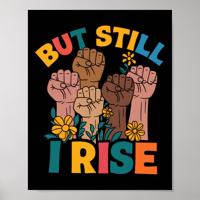 Poster Mas Ainda Eu Ergo Empoderamento Punho Unidade Hist (Frente)