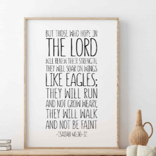 Poster Mas Aqueles Que Esperam No Senhor, Isaías 40:30-3