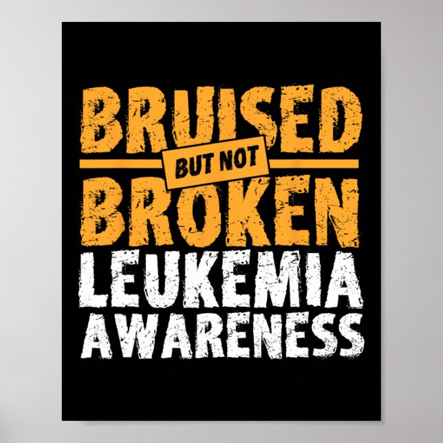 Poster Mas Não Apoio Quebrado À Consciência Da Leucemia (Frente)