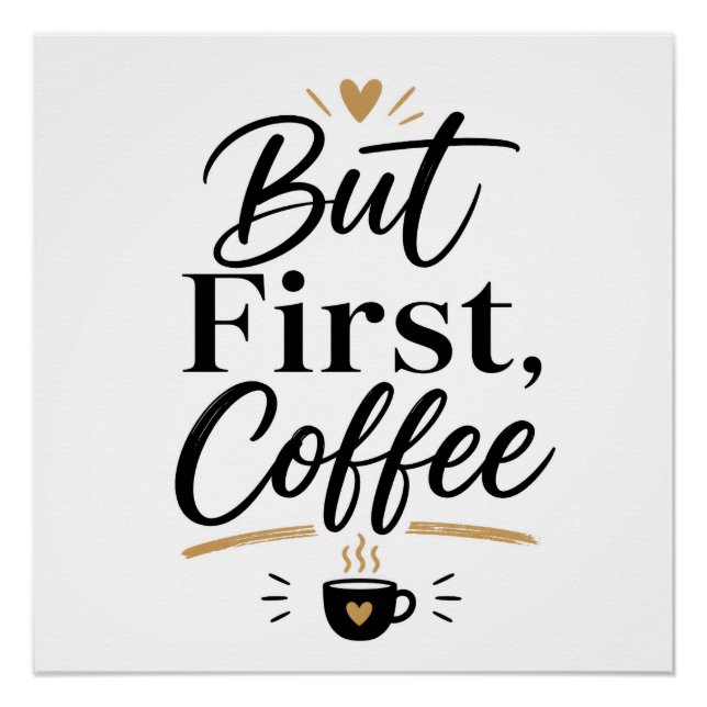Póster Mas primeiro café  (Frente)
