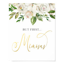 Mas Primeiro Mimosas White Floral Dourado