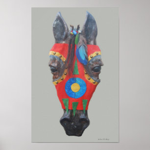 Póster Máscara 3 do cavalo