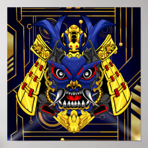Poster Máscara Cyber Oni