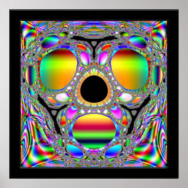 Poster Máscara da morte fractal de Tutankhamun (Frente)