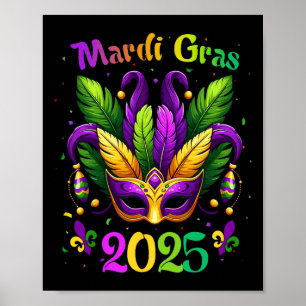 Poster Máscara de Carnaval 2025 Penas Família Carnaval Co