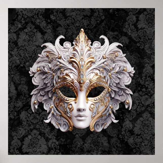 Poster Máscara de Carnaval de Veneza, Mascarada (Frente)