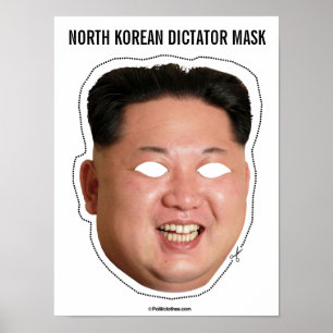 Póster Máscara de Ditador da Coreia do Norte