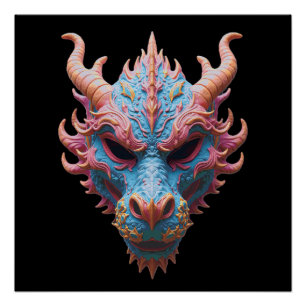 Póster Máscara de Dragão Aurora