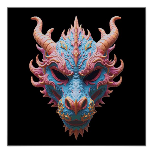 Póster Máscara de Dragão Aurora (Frente)