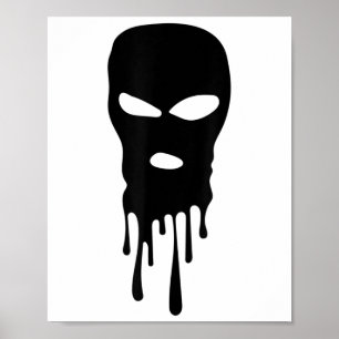 Poster Máscara de Esqui Balaclava Bandit Mask Robber Hip 