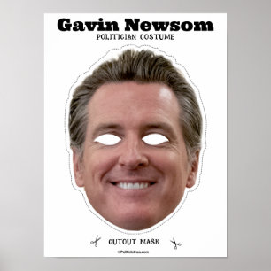 Poster Máscara de fantasia de Gavin Newsom
