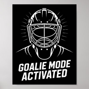Poster Máscara de Goleiro de Hóquei no Gelo Modo Goleiro 