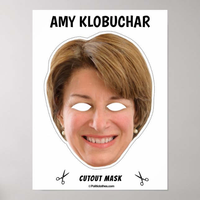Poster Máscara de Halloween AMY KLOBUCHAR (Frente)