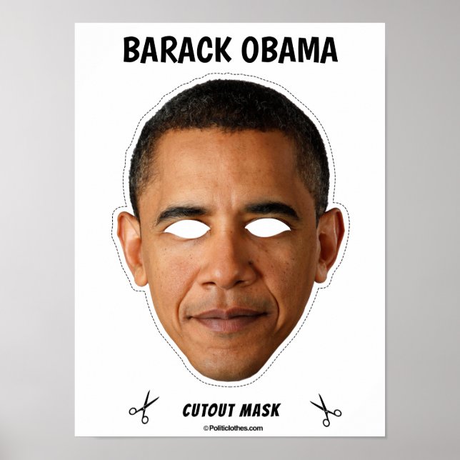 Poster Máscara de Halloween BARACK OBAMA (Frente)
