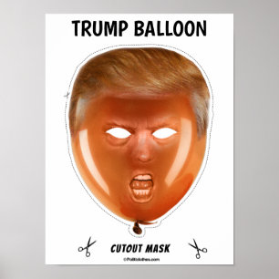 Poster Máscara de Halloween de Trump Balloon