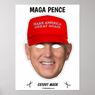 Poster Máscara de Halloween MAGA PENCE