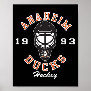 Poster Máscara de Hockey Anaheim Ducks Preta Licenciada O
