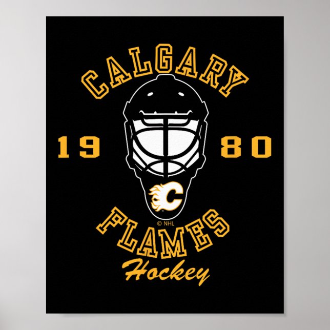 Poster Máscara de hóquei Calgary Flames Vermelha Licencia (Frente)