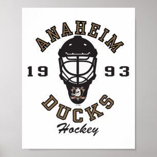 Poster Máscara de hóquei dos Anaheim Ducks Laranja Oficia