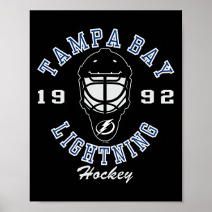 Poster Máscara de hóquei Tampa Bay Lightning preta oficia